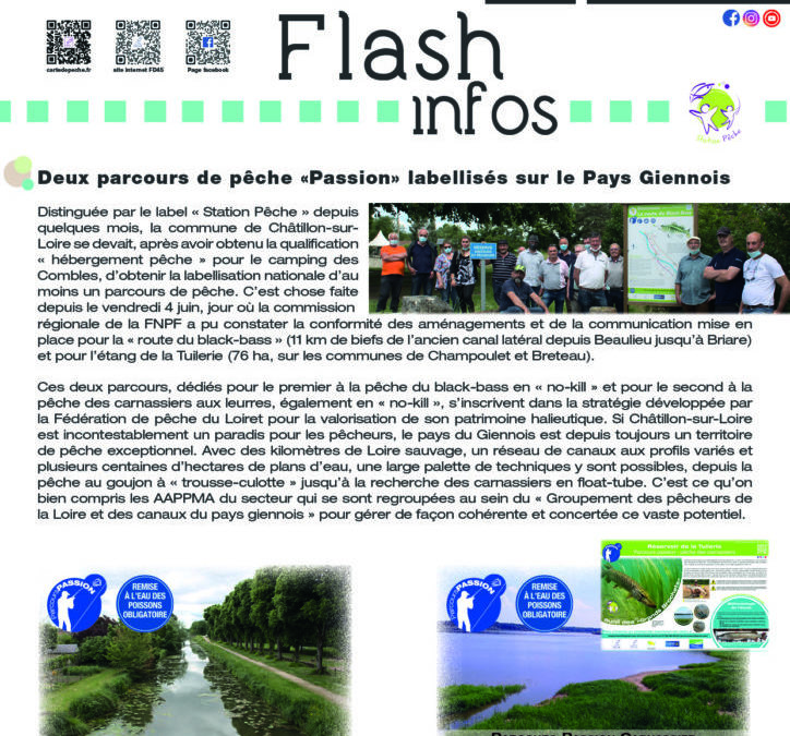 Flash Info : Labellisation de deux parcours « Passion » sur le Pays Giennois